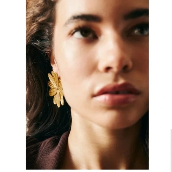 Zara FLOWER EARRINGS Limited edition NWT - Picture 4 of 6